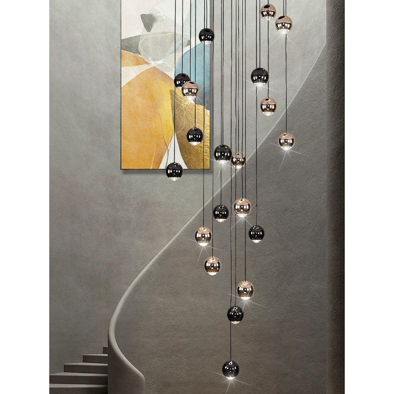 Lustre LED rotatif en aluminium