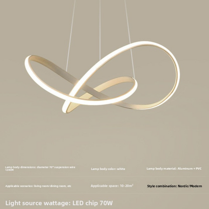 Suspension LED géométrique en métal blanc