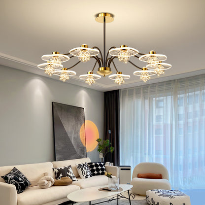 Lustre moderne minimaliste à 6 lumières