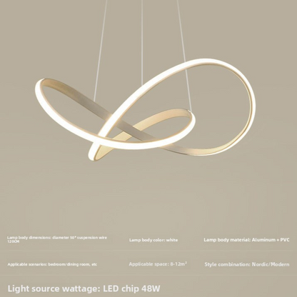 Suspension LED géométrique en métal blanc
