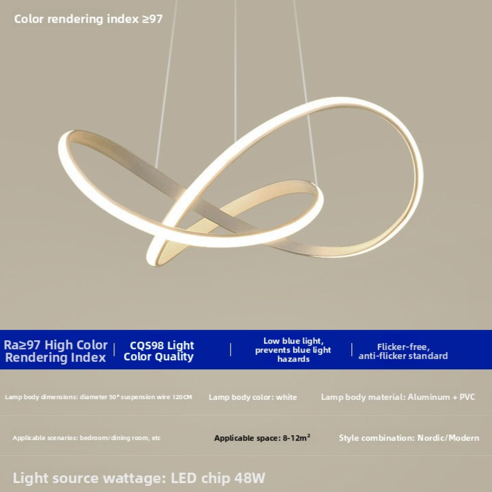 Suspension LED géométrique en métal blanc