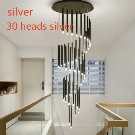 Lustre long LED pour escalier
