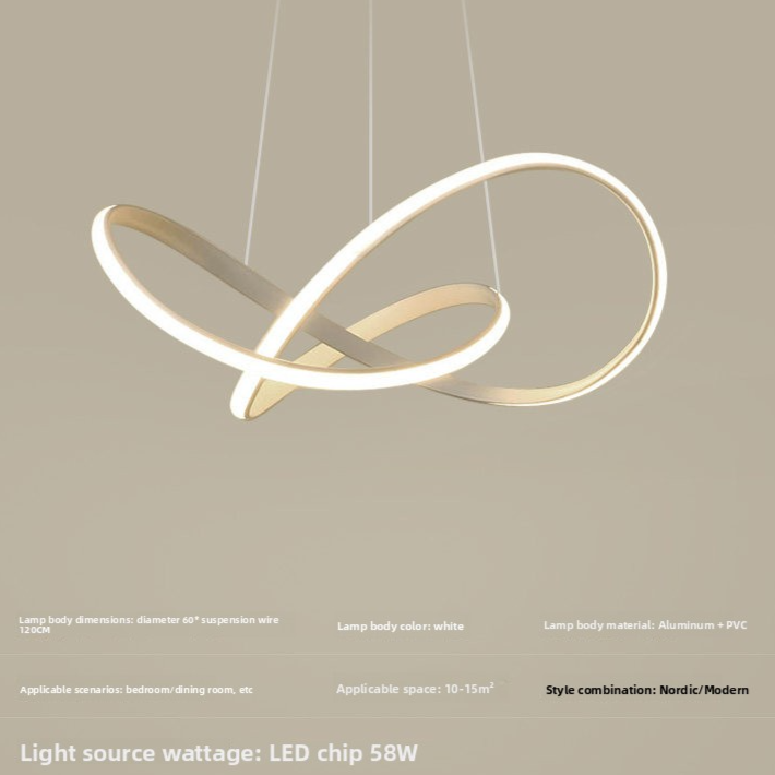 Suspension LED géométrique en métal blanc