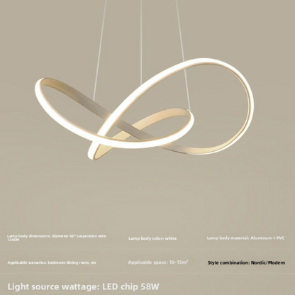 Suspension LED géométrique en métal blanc
