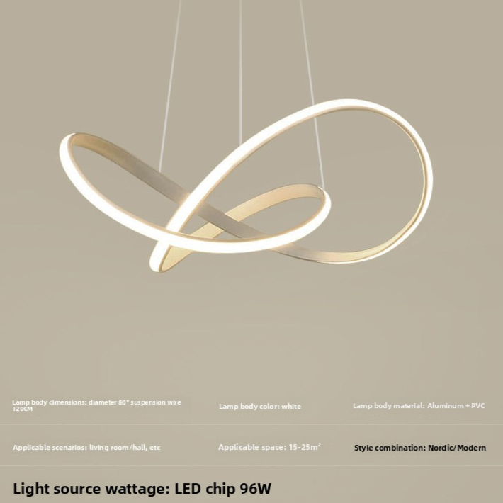 Suspension LED géométrique en métal blanc
