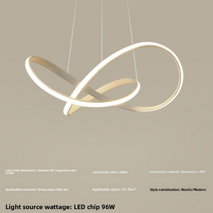 Suspension LED géométrique en métal blanc
