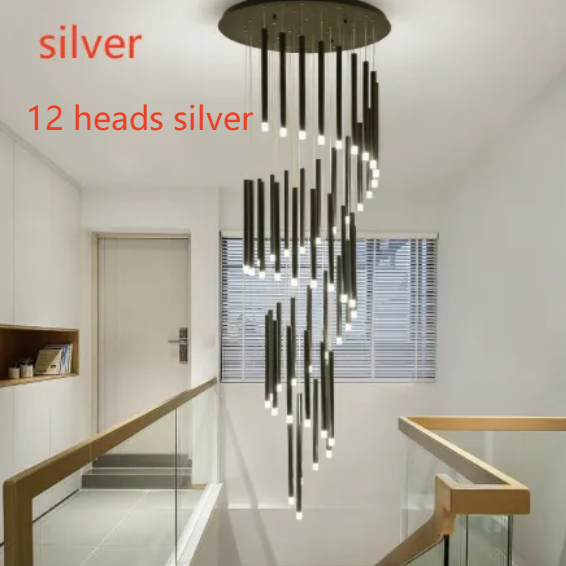 Lustre long LED pour escalier