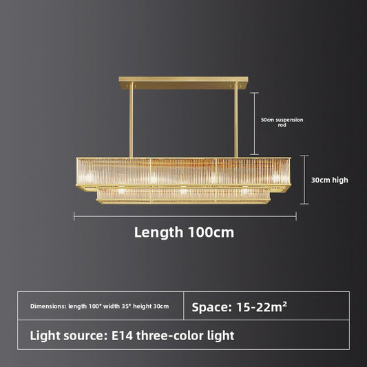 Lustre contemporain en cristal et verre