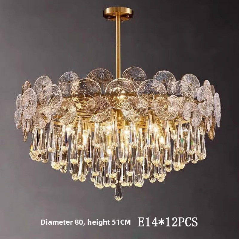 Lustre en cristal K9, inspiration française