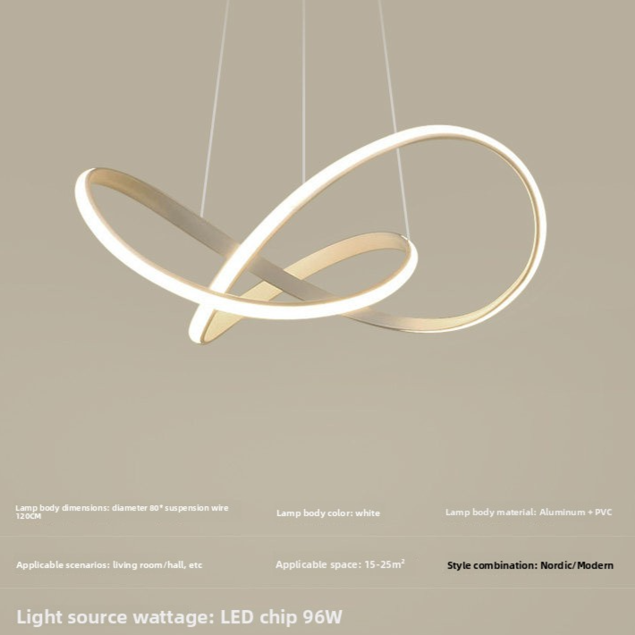 Suspension LED géométrique en métal blanc