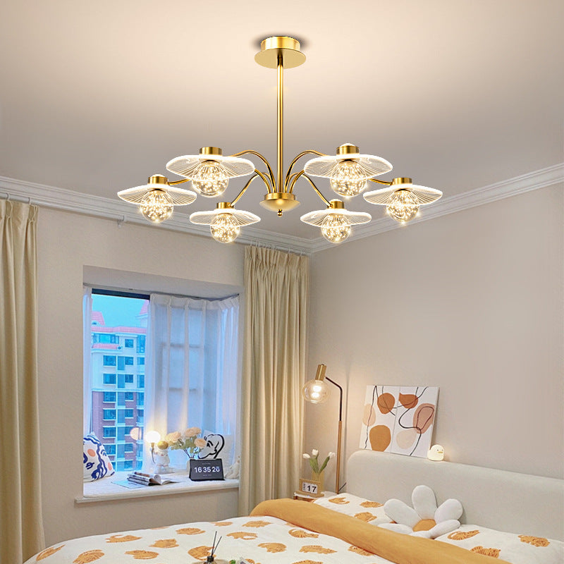 Lustre moderne minimaliste à 6 lumières